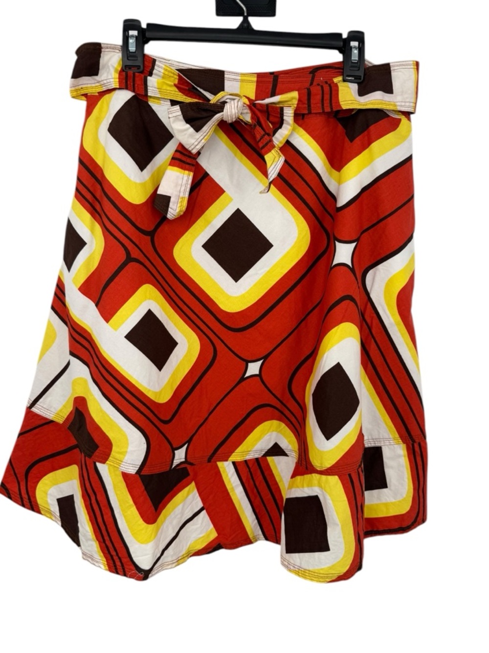 Giorgiana by Naji Funky Psychedelic Geometric Pattern Skirt 1X
